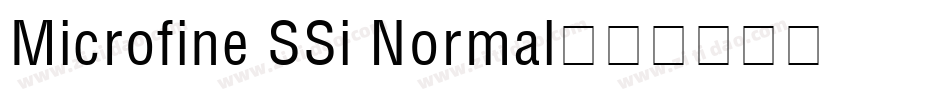 Microfine SSi Normal字体转换